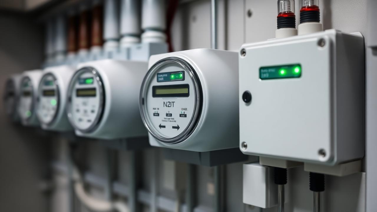Slimme meters en IoT-gateways in een fabrieks-schakelkast